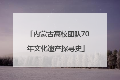 内蒙古高校团队70年文化遗产探寻史