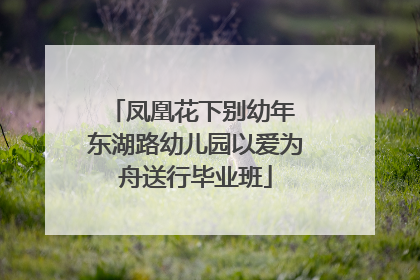 凤凰花下别幼年 东湖路幼儿园以爱为舟送行毕业班