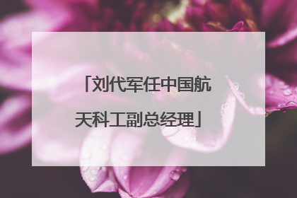 刘代军任中国航天科工副总经理