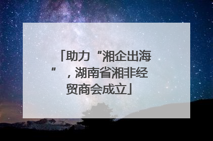 助力“湘企出海”，湖南省湘非经贸商会成立