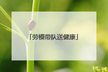 劳模带队送健康