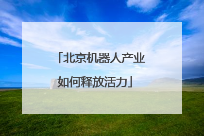 北京机器人产业如何释放活力