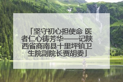 坚守初心担使命 医者仁心铸芳华——记陕西省商南县十里坪镇卫生院副院长贾胡委