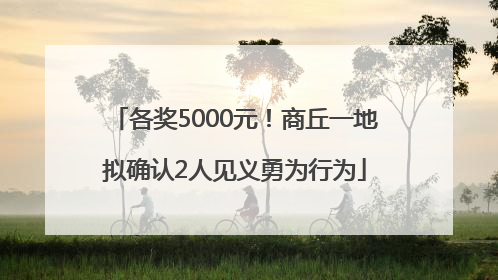 各奖5000元！商丘一地拟确认2人见义勇为行为