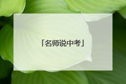 名师说中考