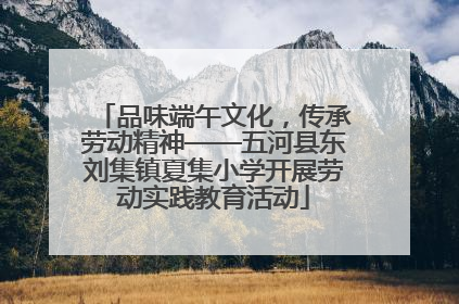 品味端午文化，传承劳动精神——五河县东刘集镇夏集小学开展劳动实践教育活动
