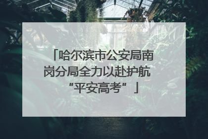 哈尔滨市公安局南岗分局全力以赴护航“平安高考”