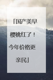 国产美早樱桃红了！今年价格更亲民