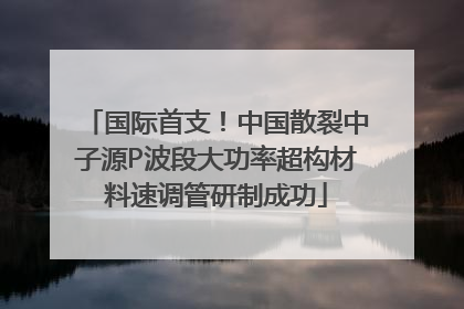 国际首支！中国散裂中子源P波段大功率超构材料速调管研制成功