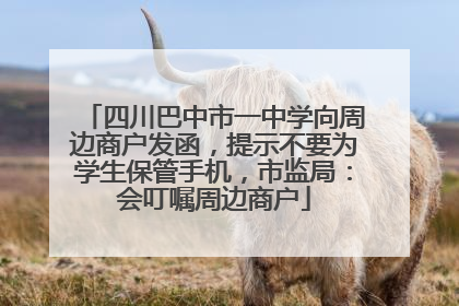 四川巴中市一中学向周边商户发函，提示不要为学生保管手机，市监局：会叮嘱周边商户