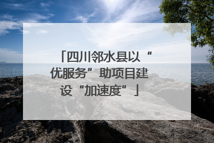 四川邻水县以“优服务”助项目建设“加速度”