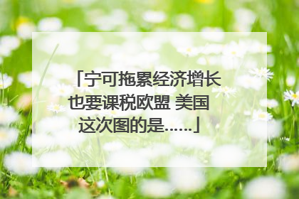 宁可拖累经济增长也要课税欧盟 美国这次图的是……