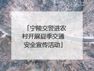 宁陵交警进农村开展夏季交通安全宣传活动