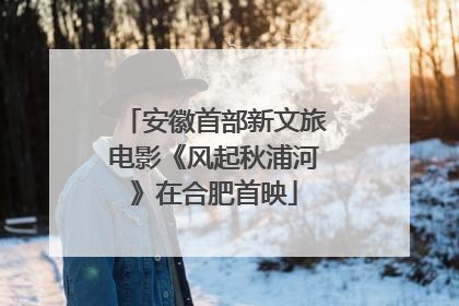 安徽首部新文旅电影《风起秋浦河》在合肥首映
