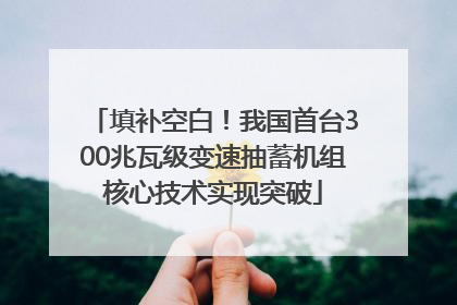 填补空白！我国首台300兆瓦级变速抽蓄机组核心技术实现突破