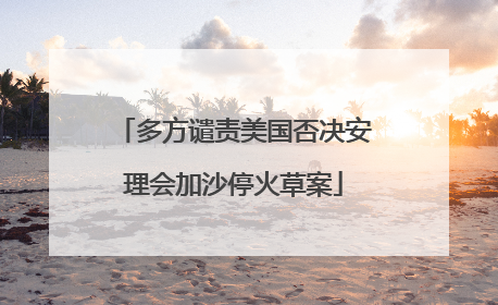 多方谴责美国否决安理会加沙停火草案