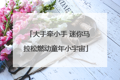 大手牵小手 迷你马拉松燃动童年小宇宙