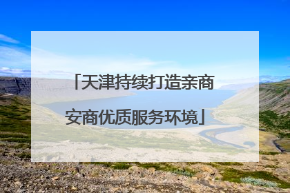 天津持续打造亲商安商优质服务环境