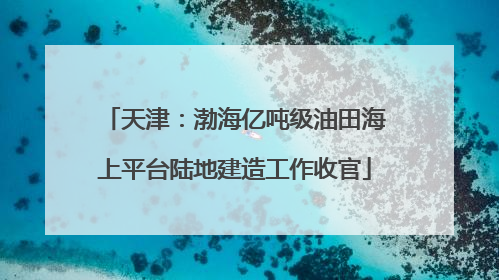天津：渤海亿吨级油田海上平台陆地建造工作收官