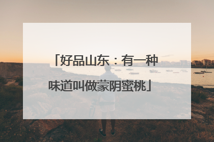 好品山东：有一种味道叫做蒙阴蜜桃