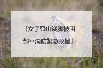 女子登山崴脚被困 邹平消防紧急救援