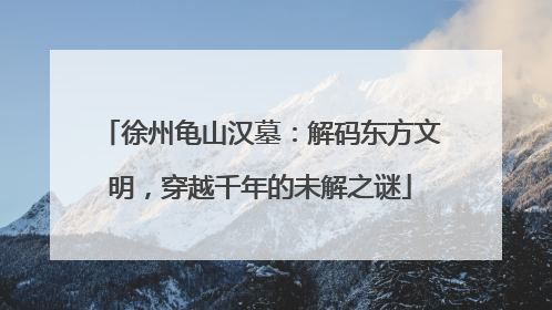 徐州龟山汉墓：解码东方文明，穿越千年的未解之谜