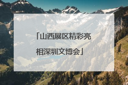 山西展区精彩亮相深圳文博会