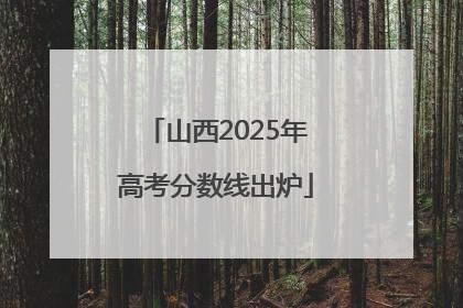 山西2025年高考分数线出炉