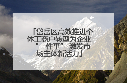 岱岳区高效推进个体工商户转型为企业“一件事” 激发市场主体新活力