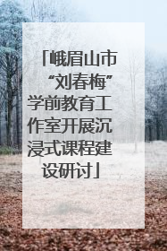 峨眉山市“刘春梅”学前教育工作室开展沉浸式课程建设研讨