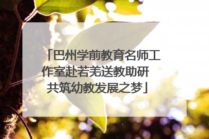 巴州学前教育名师工作室赴若羌送教助研 共筑幼教发展之梦