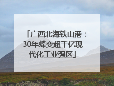 广西北海铁山港：30年蝶变超千亿现代化工业强区