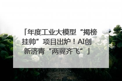 年度工业大模型“揭榜挂帅”项目出炉！AI创新济青“两翼齐飞”