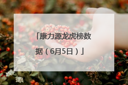 康力源龙虎榜数据（6月5日）