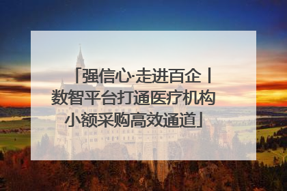 强信心·走进百企丨数智平台打通医疗机构小额采购高效通道