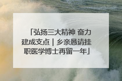 弘扬三大精神 奋力建成支点｜乡亲恳请挂职医学博士再留一年