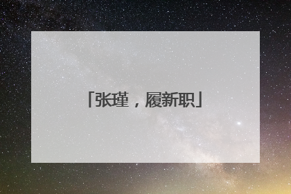 张瑾，履新职