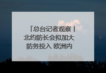 总台记者观察丨北约防长会拟加大防务投入 欧洲内部分歧难掩