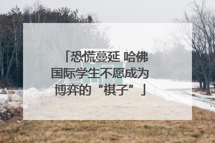 恐慌蔓延 哈佛国际学生不愿成为博弈的“棋子”