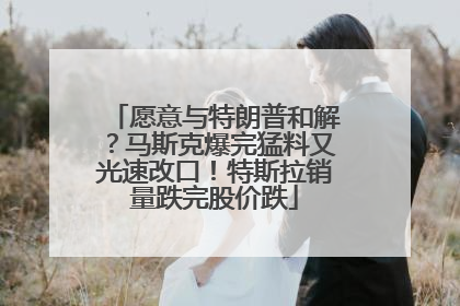 愿意与特朗普和解？马斯克爆完猛料又光速改口！特斯拉销量跌完股价跌