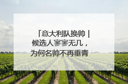 意大利队换帅｜候选人寥寥无几，为何名帅不再垂青“蓝衣军团”？