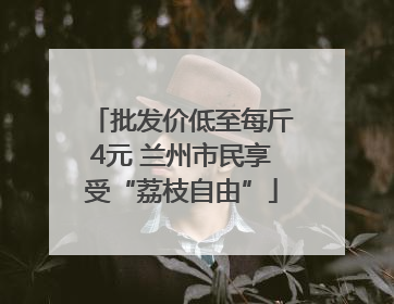 批发价低至每斤4元 兰州市民享受“荔枝自由”