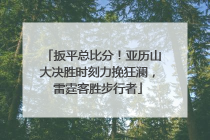 扳平总比分！亚历山大决胜时刻力挽狂澜，雷霆客胜步行者