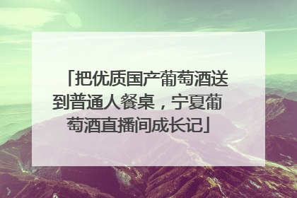 把优质国产葡萄酒送到普通人餐桌，宁夏葡萄酒直播间成长记