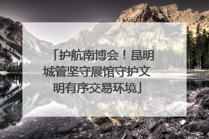 护航南博会！昆明城管坚守展馆守护文明有序交易环境