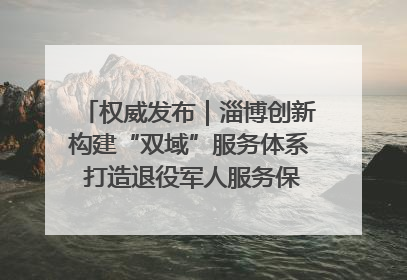 权威发布｜淄博创新构建“双域”服务体系 打造退役军人服务保障“淄博样板”