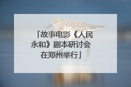 故事电影《人民永和》剧本研讨会在郑州举行