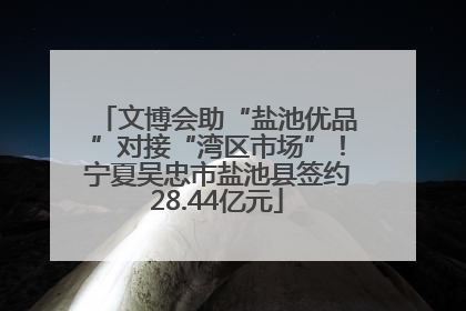 文博会助“盐池优品”对接“湾区市场”！宁夏吴忠市盐池县签约28.44亿元