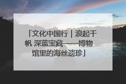 文化中国行｜浪起千帆 深蓝宝藏——博物馆里的海丝遗珍