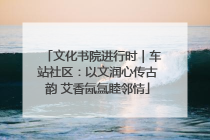 文化书院进行时｜车站社区：以文润心传古韵 艾香氤氲睦邻情